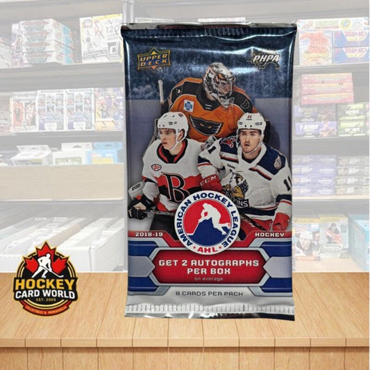 2018-19 Upper Deck AHL PHPA Sealed Hobby Pack - 8 Cards Per Pack Image 1