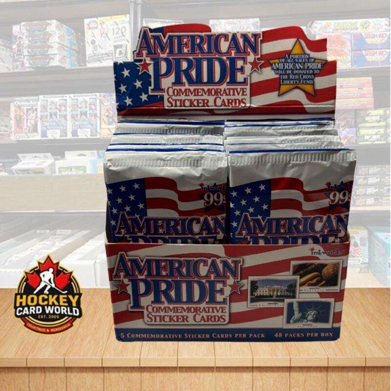2001 Inkwork American Pride Commemorative Sticker Cards Pack - 5 Cards Per Pack Image 2