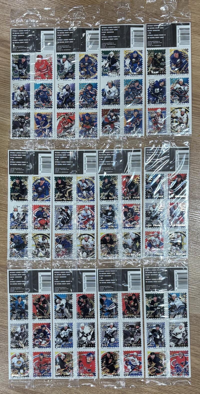 1996 NHL Pro Stamps Hockey Complete Sealed Set Packs 1-12 - All 130 Stamps Sealed Image 3