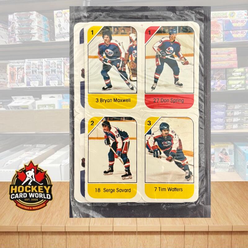 1982-83 Winnipeg Jets Post Cereal Mini Card Panel Plastic Sealed Set of 16 Image 2