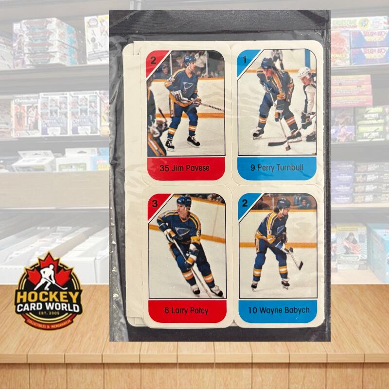 1982-83 St.Louis Blues Post Cereal Mini Card Panel Plastic Sealed Set of 16 Image 1