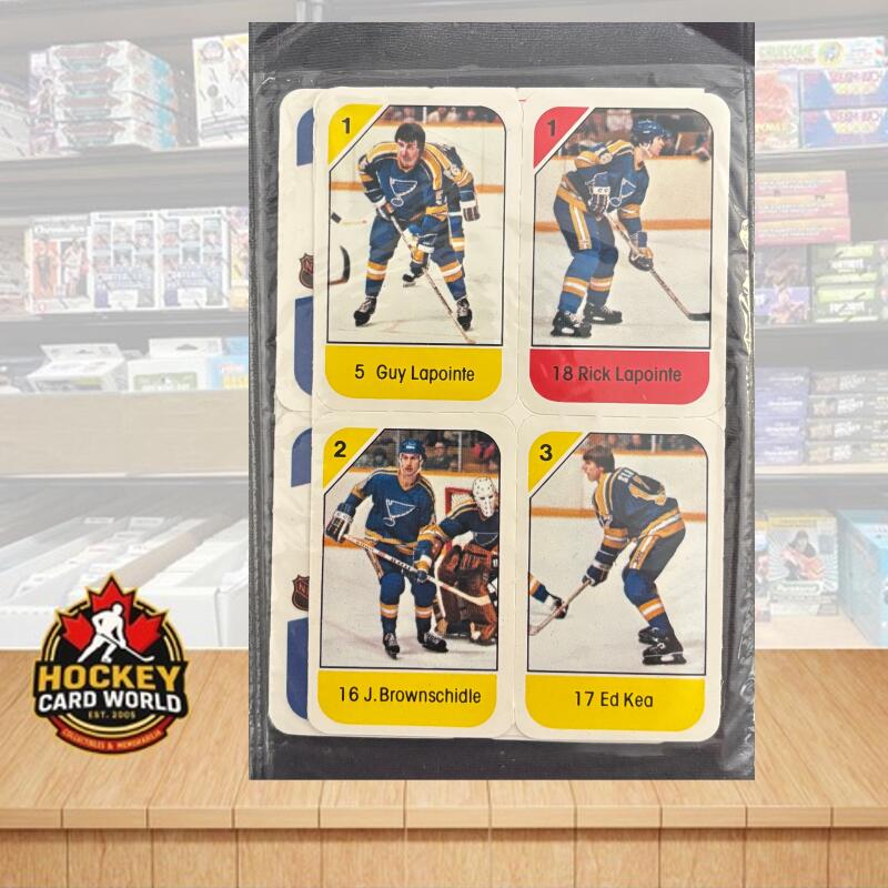 1982-83 St.Louis Blues Post Cereal Mini Card Panel Plastic Sealed Set of 16 Image 2