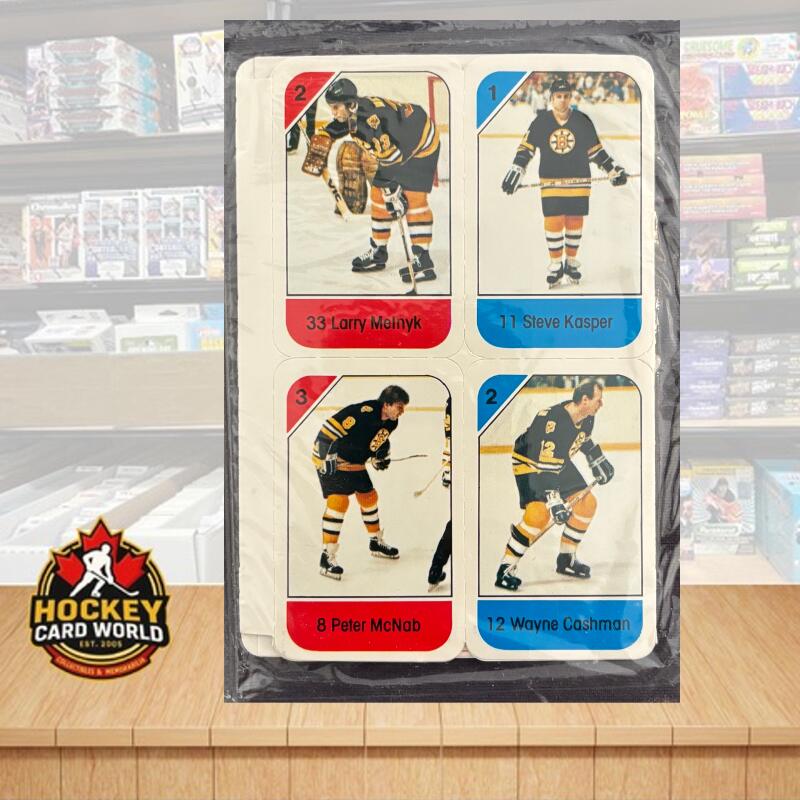 1982-83 Boston Bruins Post Cereal Mini Card Panel Plastic Sealed Set of 16 Image 2