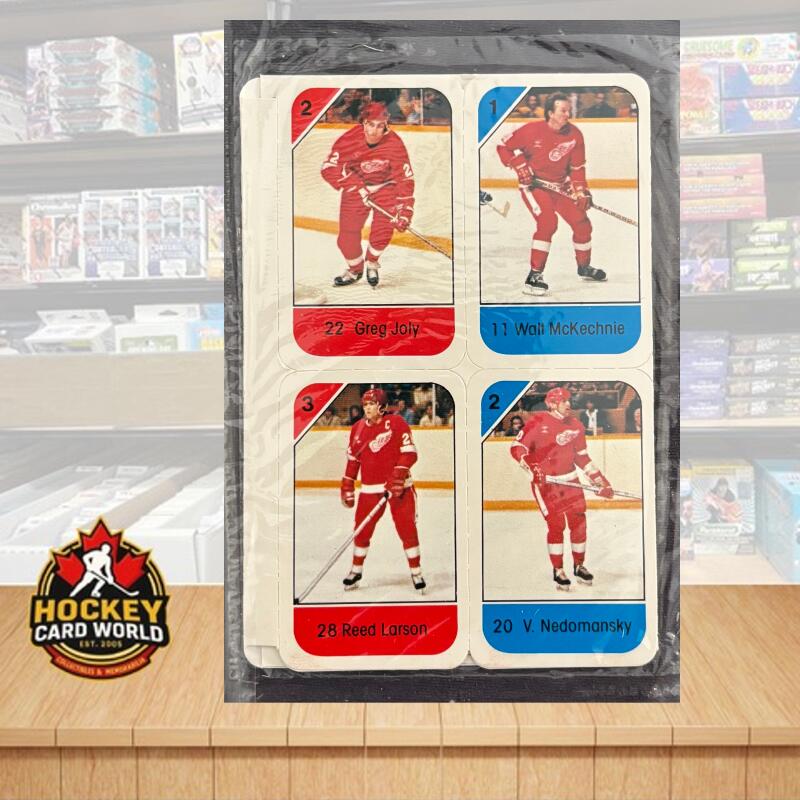 1982-83 Detroit Red Wings Post Cereal Mini Card Panel Plastic Sealed Set of 16 Image 2