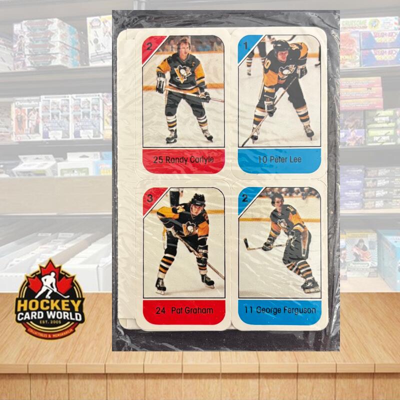 1982-83 Pittsburgh Penguins Post Cereal Mini Card Panel Plastic Sealed Set of 16 Image 2