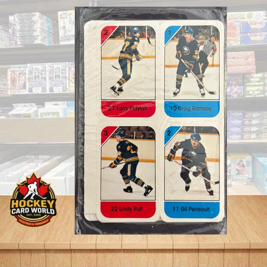1982-83 Buffalo Sabres Post Cereal Mini Card Panel Plastic Sealed Set of 16 Image 1