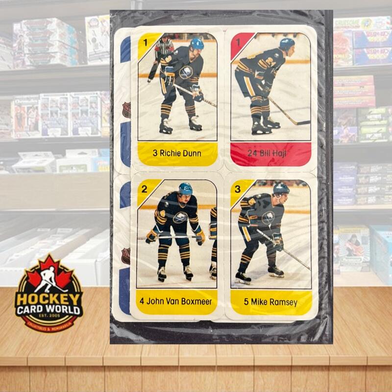 1982-83 Buffalo Sabres Post Cereal Mini Card Panel Plastic Sealed Set of 16 Image 2