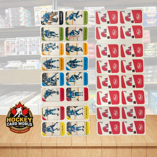 1982-83 Quebec Nordiques Post Cereal Mini Card Panel Attached Set of 16 Image 1