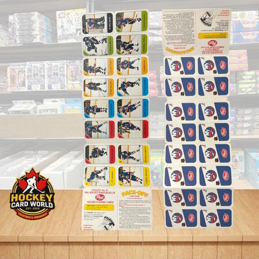 1982-83 New York Islanders Post Cereal Mini Card Panel Attached Set of 16 Image 1