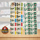 1982-83 Minnesota North Stars Post Cereal Mini Card Panel Attached Set of 16 Image 1