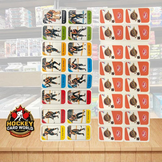 1982-83 Vancouver CanucksPost Cereal Mini Card Panel Attached Set of 16 Image 1