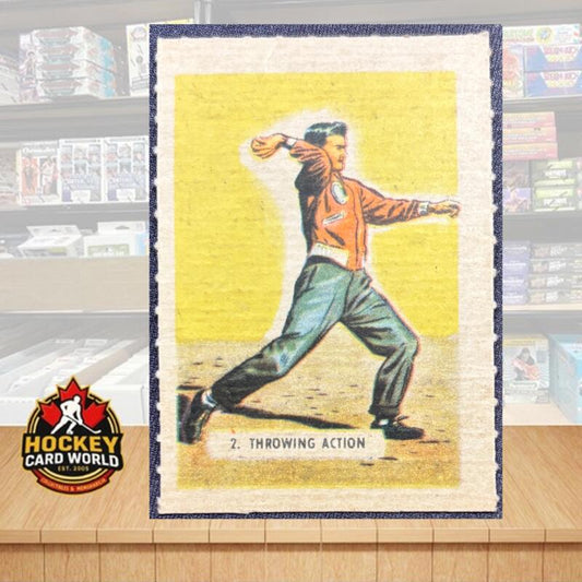1945 Kellogg's All Wheat #2 Throwing Action Sport-Tips Vintage Mini Card V105384 Image 1