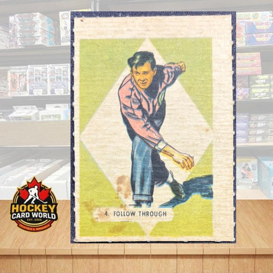 1945 Kellogg's All Wheat #4 Follow Through Sport-Tips Vintage Mini Card V105387 Image 1