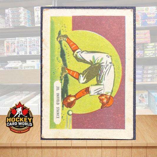1945 Kellogg's All Wheat #20 Infield Stance Sport-Tips Vintage Mini Card V105388 Image 1