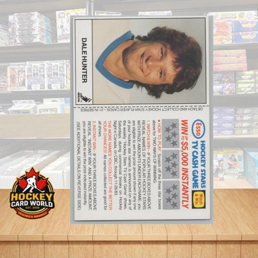 1983-83 Esso Hockey Stars TV Cash Game Unscratched Dale Hunter Image 1