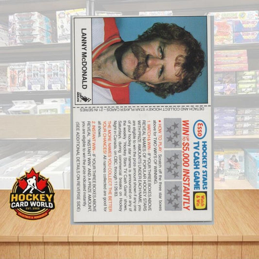 1983-83 Esso Hockey Stars TV Cash Game Unscratched Lanny McDonald Image 1