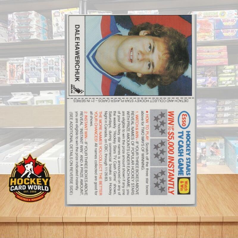 1983-84 Esso Hockey Stars TV Cash Game Unscratched Dale Hawerchuk Image 1