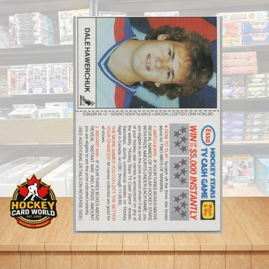 1983-84 Esso Hockey Stars TV Cash Game Unscratched Dale Hawerchuk Image 1