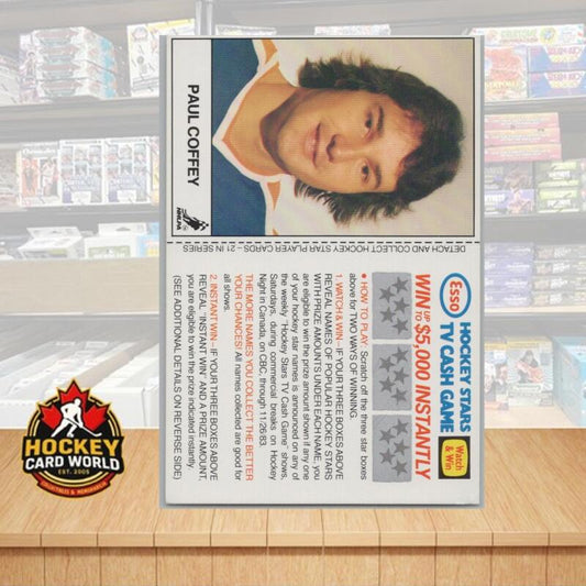 1983-84 Esso Hockey Stars TV Cash Game Unscratched Paul Coffey Image 1