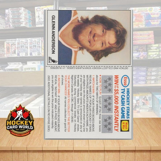 1983-84 Esso Hockey Stars TV Cash Game Unscratched Glenn Anderson Image 1