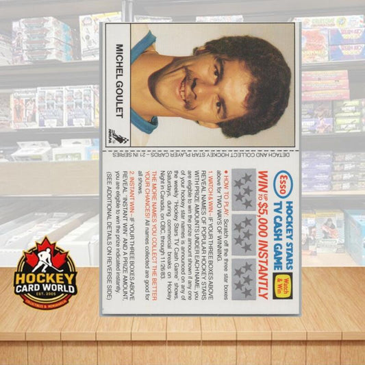 1983-84 Esso Hockey Stars TV Cash Game Unscratched Michel Goulet Image 1