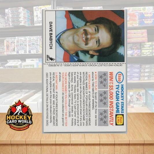 1983-84 Esso Hockey Stars TV Cash Game Unscratched Dave Babych Image 1