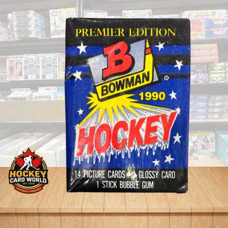 1990-91 Bowman Premier Edition Hockey Sealed Hobby Pack - 14 Cards Per Pack Image 1