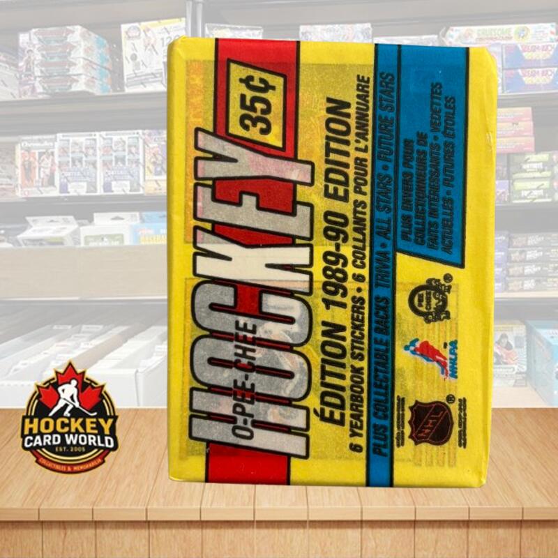 1989-90 O-Pee-Chee OPC Sticker Hockey Sealed Pack - 6 Cards Per Pack Image 1