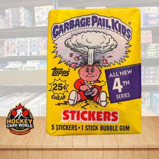 1986 Topps Garbage Pail Kids Series 4 Hobby Sealed Wax Pack - 5 Stickers Per Pack Image 1