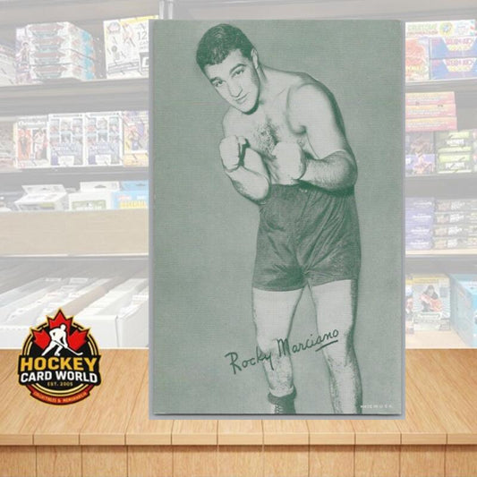 1948-52 Exhibit Boxing Rocky Marciano Large Photo 3.5x5.5 Card Rookie RC  Image 1