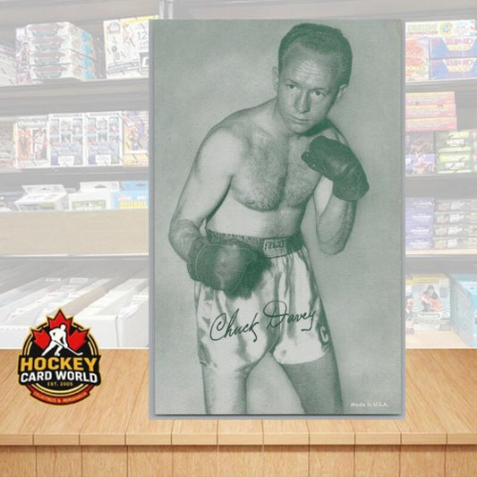1948-52 Exhibit Boxing Chuck Davey Large Photo 3.5x5.5 Card Vintage Image 1