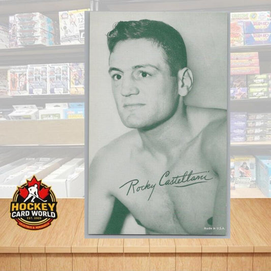 1948-52 Exhibit Boxing Rocky Castellani Large Photo 3.5x5.5 Card Vintage Image 1