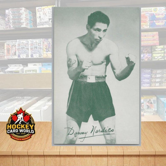 1948-52 Exhibit Boxing Danny Nardico Large Photo 3.5x5.5 Card Vintage Image 1