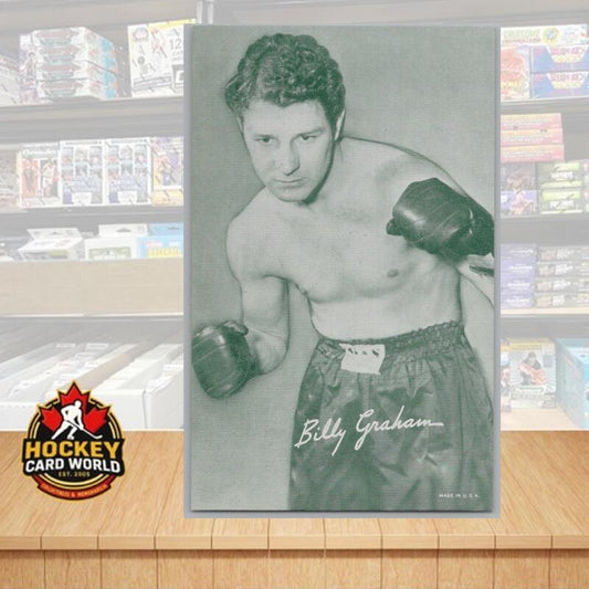 1948-52 Exhibit Boxing Billy Graham Large Photo 3.5x5.5 Card Vintage Image 1
