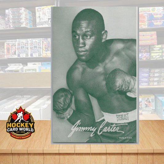 1948-52 Exhibit Boxing Jimmy Carter Large Photo 3.5x5.5 Card Vintage Image 1