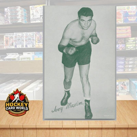 1948-52 Exhibit Boxing Joey Maxim Large Photo 3.5x5.5 Card Vintage Image 1
