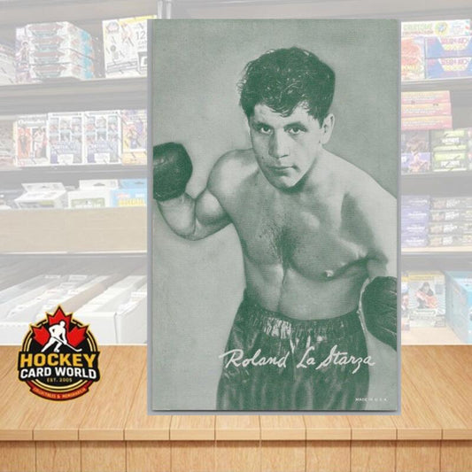 1948-52 Exhibit Boxing Ronald La Straza Large Photo 3.5x5.5 Card Vintage Image 1