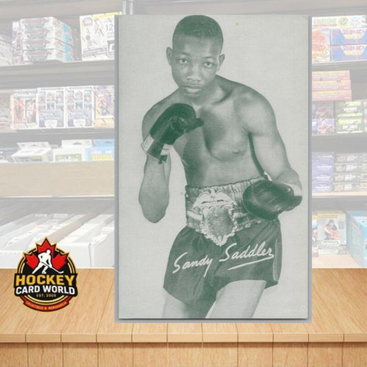 1948-52 Exhibit Boxing Sandy Saddler Large Photo 3.5x5.5 Card Vintage Image 1