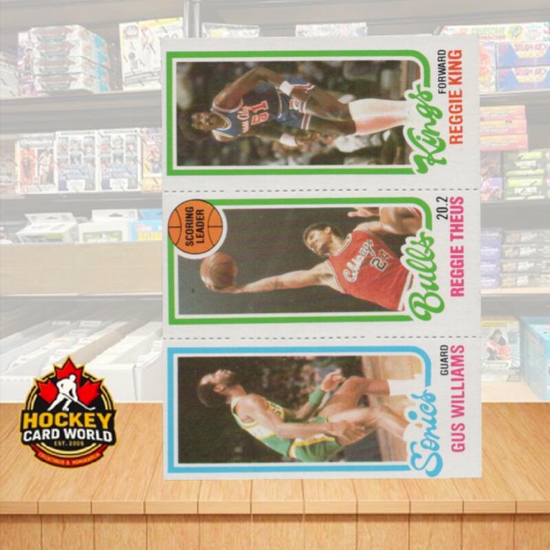 1980-81 Topps #168 233 Gus Williams/41 Reggie Theus TL/128 Reggie King V105428 Image 1