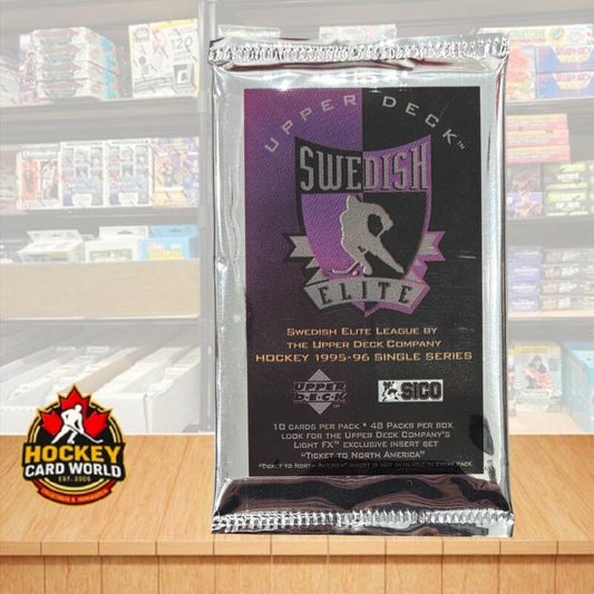 1995-96 Upper Deck Swedish Elite Hockey Sealed Pack - 10 Cards Per Pack Image 1