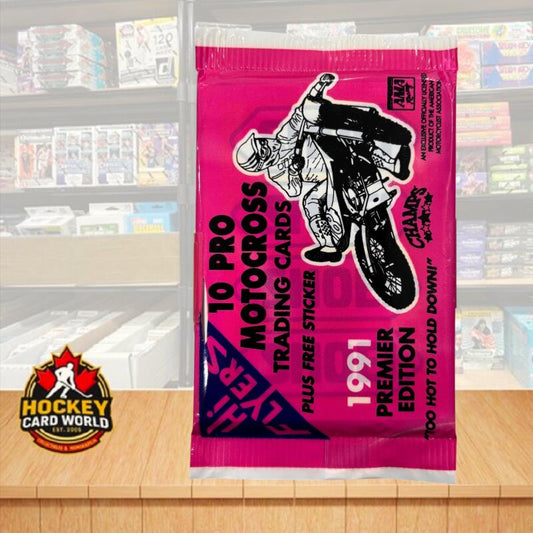 1991 Hi Flyers Champs Motorcross  Riders Sealed Hobby Pack - 10 Cards Per Pack Image 1
