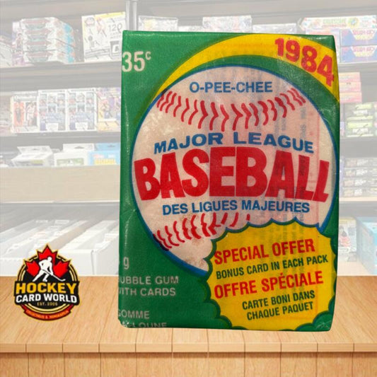1984 O-Pee-Chee Baseball Factory Sealed Hobby Wax Pack with Gum Image 1