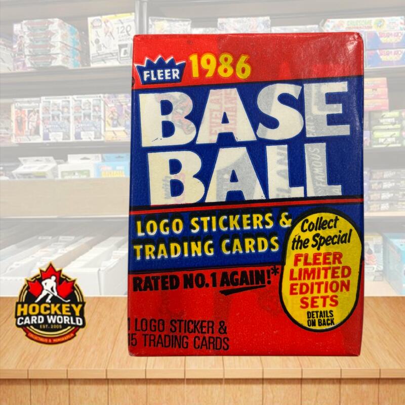 1986 Fleer Baseball Factory Sealed Unopened Hobby Wax Pack Image 1