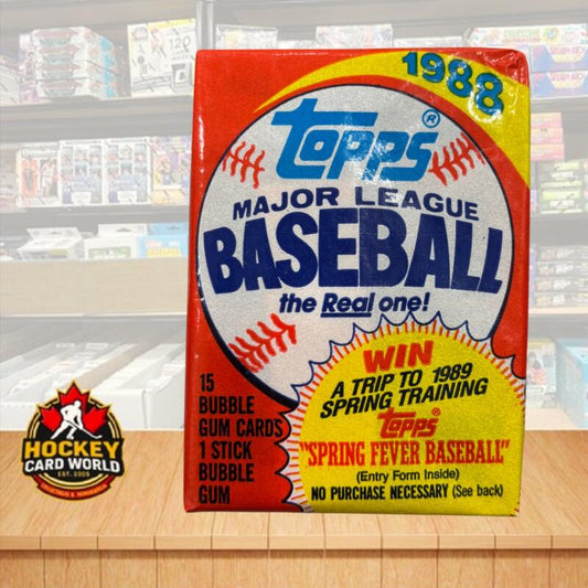 1988 Topps Baseball Factory Sealed Unopened Hobby Wax Pack + Gum Image 1