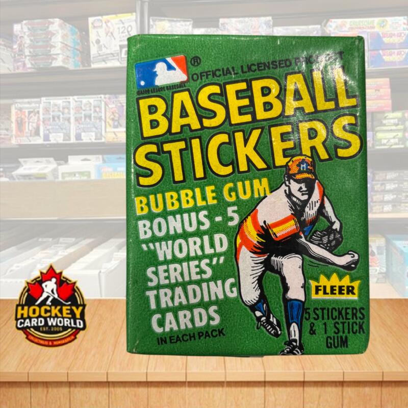 1980 Fleer Baseball Factory Sealed Unopened Hobby Sticker Wax Pack + Gum Image 1
