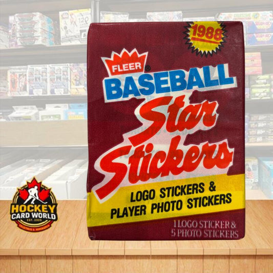 1988 Fleer Baseball Factory Sealed Unopened Hobby Sticker Wax Pack Image 1