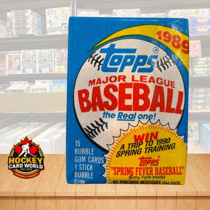 1989 Topps Baseball Factory Sealed Hobby Wax Pack with Gum - 15 Card Pack Image 1