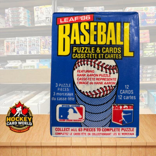 1986 Leaf Baseball Factory Sealed Hobby Wax Pack - 12 Card Pack Image 1