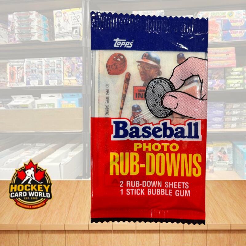 1984 Topps Photo Rub-Downs Baseball Factory Sealed Hobby Pack  Image 1