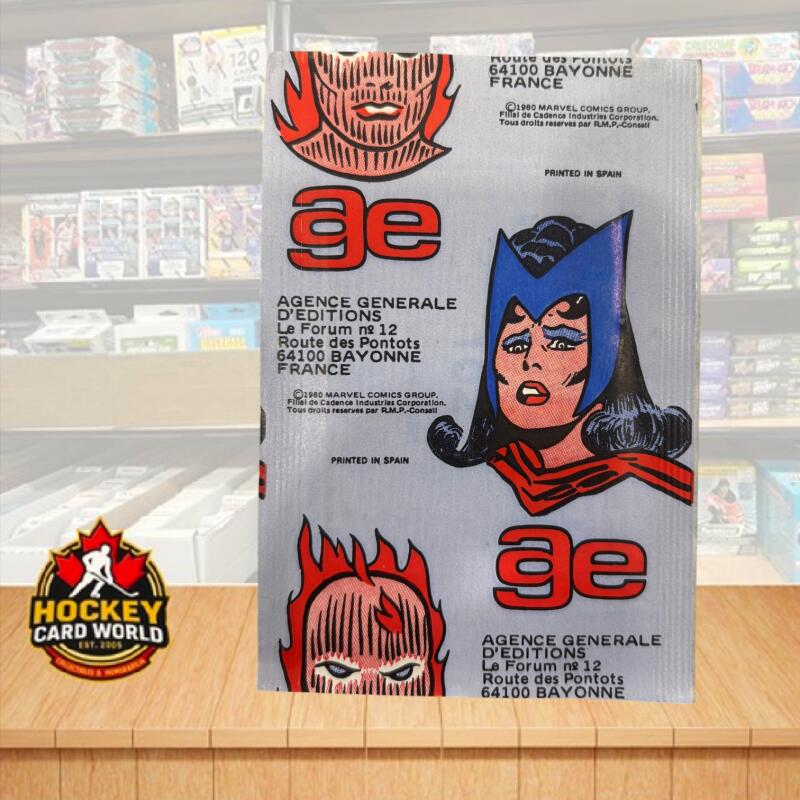 1980 Superheroes (France) Sticker Sealed Pack - 5 Sticker Pack Image 2